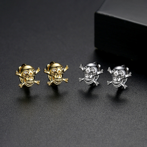 LUOTEEMI teschi Clip on Fashion Special Design <span class=keywords><strong>orecchini</strong></span> <span class=keywords><strong>orecchini</strong></span> per ragazze donne gioielli fantastici - Product Image 4