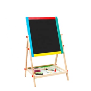 <span class=keywords><strong>Double</strong></span> Side 360 Độ Xoay Từ Tính Bảng Phấn Trắng Trẻ Em Vẽ Và Viết Giá Vẽ Với Giá Đỡ Bằng Gỗ Cho Trẻ Em Sử Dụng - Product Image 3