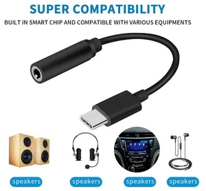 Adaptador de Audio USB Tipo <span class=keywords><strong>C</strong></span> a Conector Jack de 3.5mm, Cable Adaptador Auxiliar para Teléfono Android con USB Tipo <span class=keywords><strong>C</strong></span>, Fábrica de Dongguan - Product Image 3