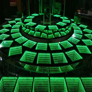 Portable <span class=keywords><strong>disco</strong></span> RGB que cambia de color LED iluminado baile, 3D LED panel - Product Image 3