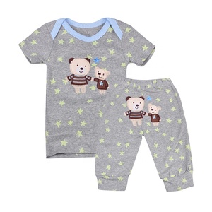 <span class=keywords><strong>Maman</strong></span> D'assurance Qualité 100% Coton Belle Bande Dessinée Nouveau-Né Bébé Ensemble Avec T-shirt Pantalon - Product Image 6