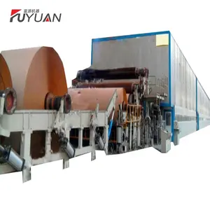 Línea de producción automática de pulpa de papel Kraft, máquina de fabricación de madera y residuos, corrugada
