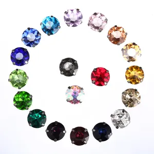 Wholesale Colorful Crystal With Claw For Sewing Accessories Stainless Steel Beads For Jewelry Making