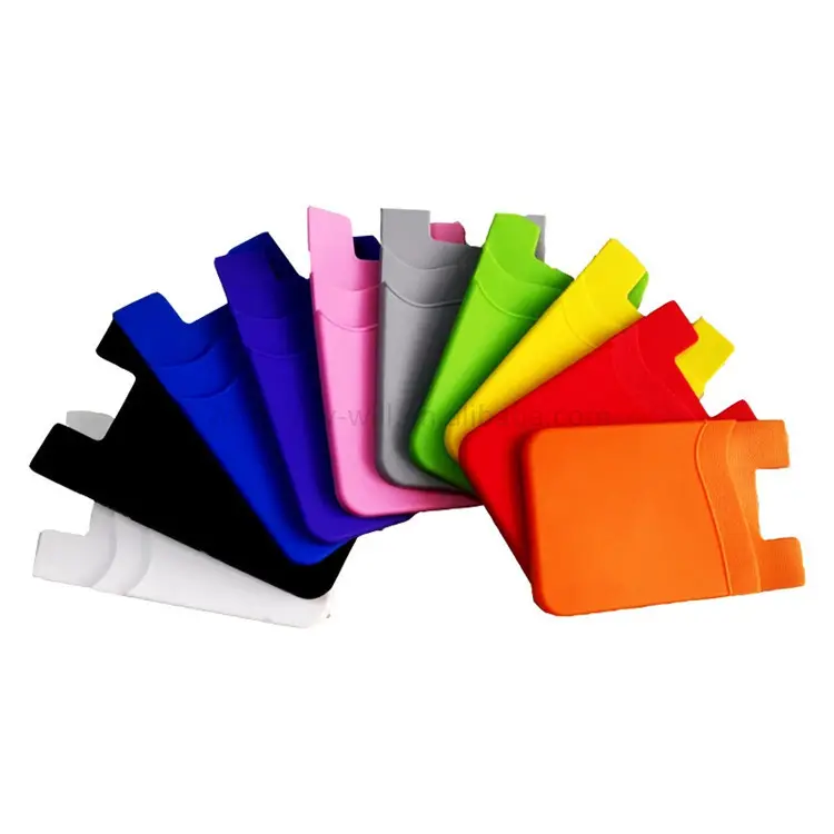 Double layer silicone card holder phones holder factory outlet well price mobile phone accessories