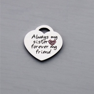 En gros personnalisé gravé bijoux accessoires diamant coeur <span class=keywords><strong>pendentifs</strong></span> - Product Image 2