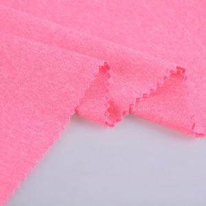 180gsm 95% <span class=keywords><strong>Polyester</strong></span> 5% spandex sợi Ngang Đan <span class=keywords><strong>cation</strong></span> Heather grey sợi nhỏ Jersey vải cho cô gái hàng may mặc Bộ nhớ tính năng - Product Image 2