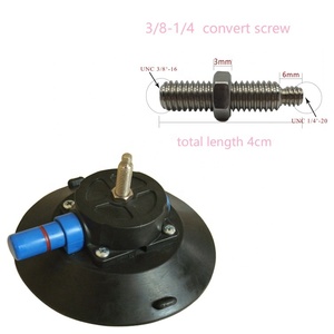 Elevador de ventosa de vidrio Manual de montaje de aluminio o nailon de grado industrial de 4,5 ''con tornillo de conversión 3/8-1/4 OEM personalizable - Product Image 2