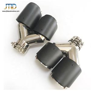 AkrapovicスタイルのAKカーボンファイバー光沢デュアルアウトレット排気チップ用 - Product Image 4