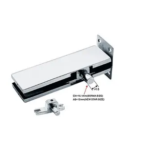 Abrazadera de puerta de vidrio V-511, accesorios de Clip de cristal en la parte superior