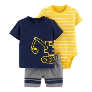 Ensemble 3 pièces de vêtements de qualité supérieure <span class=keywords><strong>pour</strong></span> bébé garçon, chemise barboteuse <span class=keywords><strong>pour</strong></span> nouveau-né, collection - Product Image 5