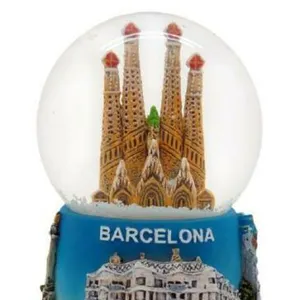 Custom Barcelona sneeuwbol, water globe, barcelona souvenir