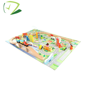 De madera de gran <span class=keywords><strong>tren</strong></span> de ferrocarril de 2 años - Product Image 1