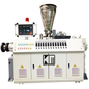 Plastic PVC PP PE Conical Twin screw Extruder Machine price