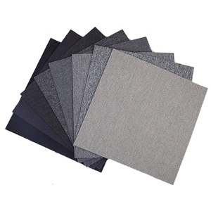 Cổ Phiếu Chống Cháy Đen Và Xám <span class=keywords><strong>Nylon</strong></span> Đồng Bằng Thảm Gạch 50X50Cm Cho Văn Phòng Sử Dụng Thiết Kế Mới Thượng Hải Hangju Meteor Series - Product Image 1