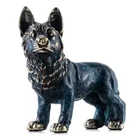 फैक्टरी कस्टम कॉपर शिल्प कुत्ते की मूर्ति के लिए धातु कुत्ते मूर्तियों गृह सजावट