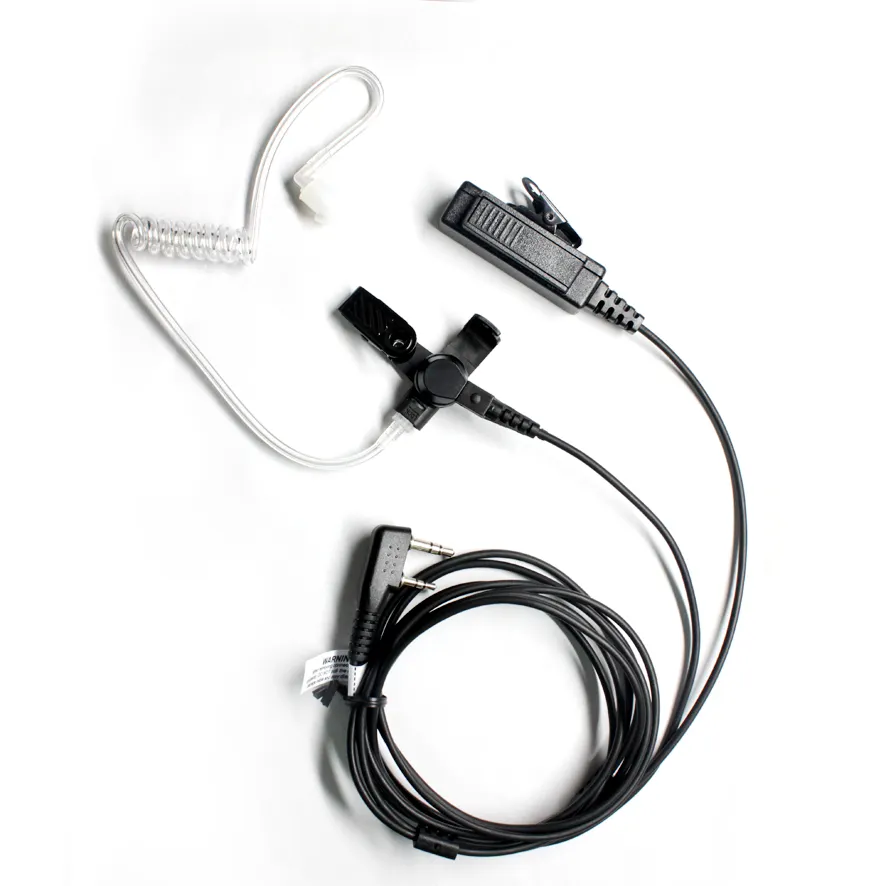Two way radio acoustic tube earpiece earphone for FBI police