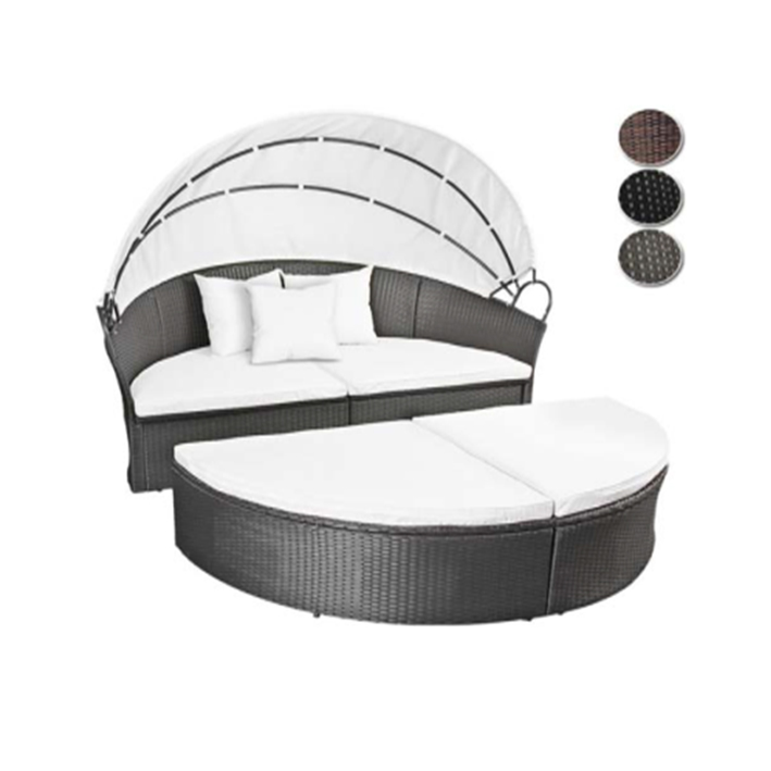 Modern Outdoor Garden Rattan Outdoor Garden Furniture Lounge Sectional Daybed Sofa