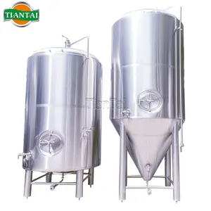 1000L glycol áo khoác làm mát quá trình lên men thiết bị bia hình nón nước giải khát tank lên men