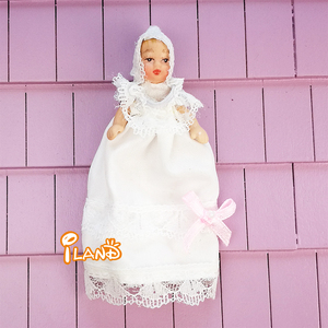 Iland miniaturas 1/12 casa <span class=keywords><strong>de</strong></span> muñecas miniaturas figura <span class=keywords><strong>de</strong></span> porcelana bebé muñeca vestido PP002 - Product Image 2