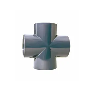 PN16 110mm UPVC PVC Pipe Fitting 4 Way 4-Way Connector Cross Joint Tee