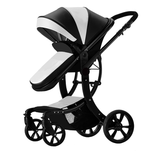 2018 Nuevo PU <span class=keywords><strong>de</strong></span> cuero <span class=keywords><strong>de</strong></span> lujo cochecito <span class=keywords><strong>de</strong></span> bebé 2 en 1 sistema <span class=keywords><strong>de</strong></span> viaje Carrito <span class=keywords><strong>de</strong></span> bebé Sillón - Product Image 1