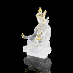 Buddha Statue Good Luck Religious Gifts Crystal Glass Sheet Metal Chinese 2019 Figurine Resin Art & Collectible Folk Art China