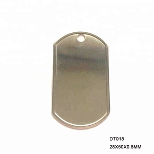 Populaire en acier inoxydable laminé à bords classique militaire <span class=keywords><strong>dog</strong></span> tag avec la chaîne de boule - Product Image 1