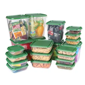 17pcs PP פלסטיק מזון אחסון מכולות & פלסטיק תיבת שימור