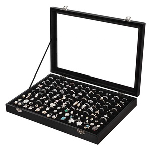 Manufacturer Customized Leather Looking Velvet Ring Jewelry Box <strong>Earring</strong> <strong>case</strong> - Product Image 4