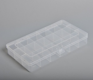 Muestra gratuita disponible de plástico transparente pequeña herramienta de costura Caja con <span class=keywords><strong>18</strong></span> <span class=keywords><strong>divisores</strong></span> dentro - Product Image 2