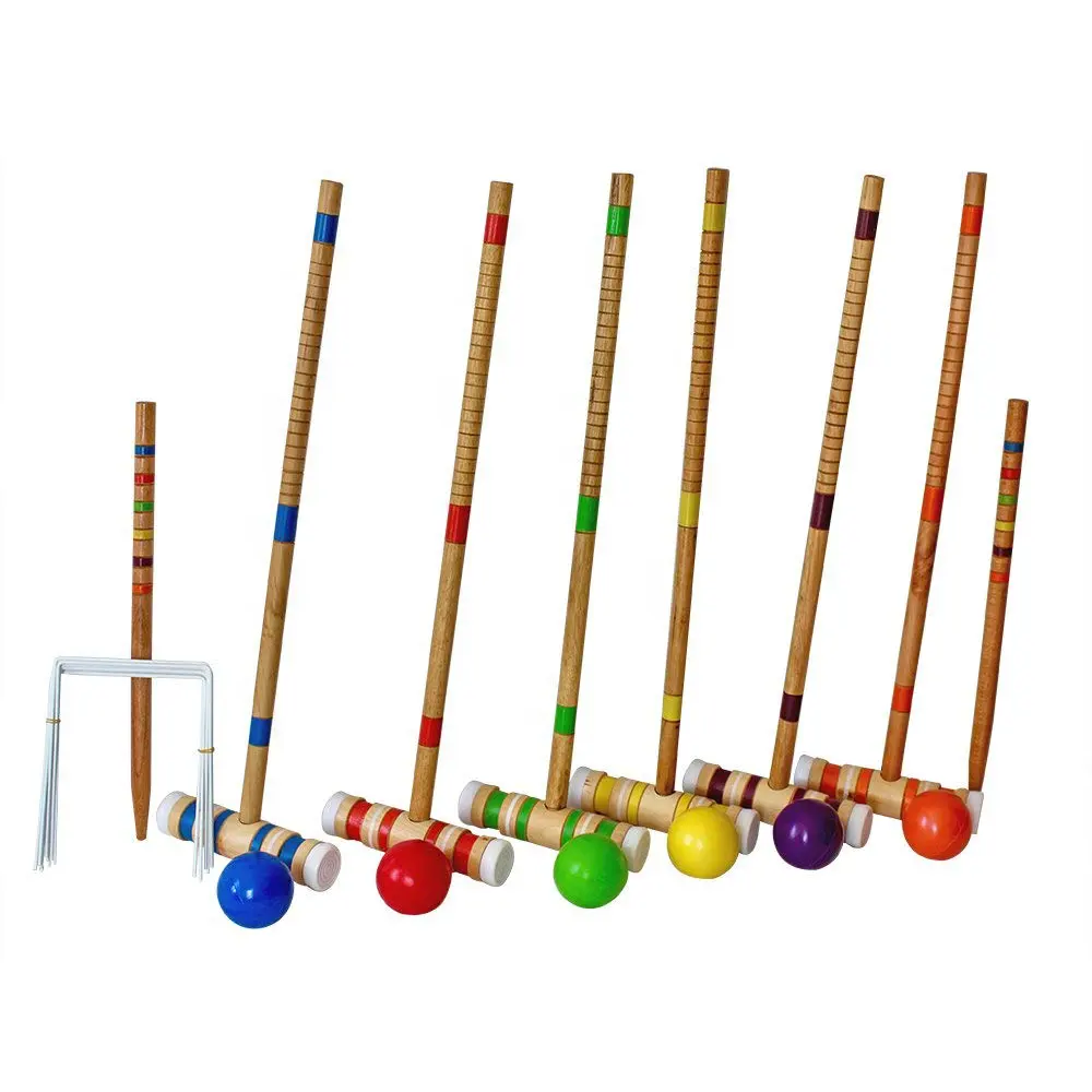 Fun outdoor games wooden foam croquet game set