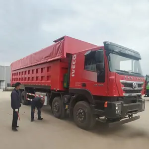 Ivecoo 340hp 12wheels DAMPERLİ KAMYON 8x 4 damperli kamyonlar inşaat ore cevher çöp taşı taşıma damperli kamyon