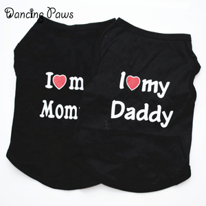 Amazon <span class=keywords><strong>Aliexpress</strong></span> hotsale cachorro de algodón Chaleco de algodón Me encanta <span class=keywords><strong>mi</strong></span> mamá XS, S, M, L, 4 tamaños 2019 - Product Image 5