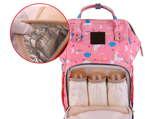 Zaino Fasciatoio per Mamme Impermeabile Borsa per Pannolini Grande con Stampa Unicorno in Materiale Oxford Zaino per Mamme da Esterno - Product Image 5