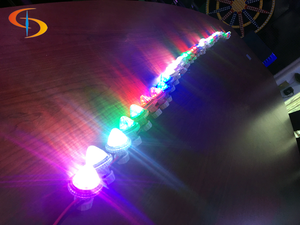 Feux de course automatiques extérieurs 24 RVB <span class=keywords><strong>Pixel</strong></span> 5050 LED IP66 bleu et blanc froid pour cabochon de champ de foire 40mm - Product Image 5