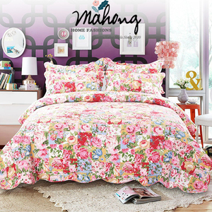 Cubrecama Económico con Diseño Floral, <span class=keywords><strong>Colcha</strong></span> Americana - Product Image 1