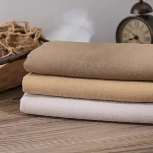 Harga pabrik jumlah besar alami dicuci 100 persen pakaian resor grosir lembut kain linen murni untuk kemeja