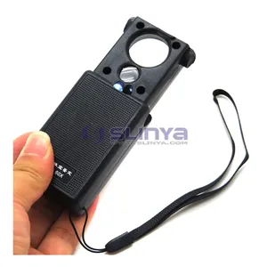 30X 60X Pocket Currency UV Detector LED Magnifying Hand Magnifier