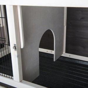 Cage en bois pour animaux domestiques, 4 pièces, 2 étages, <span class=keywords><strong>maison</strong></span> pour <span class=keywords><strong>lapin</strong></span> - Product Image 5