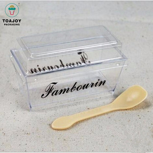 Biodegradable de postre de plástico cuadrado claro 8 oz tiramisú tazas - Product Image 6