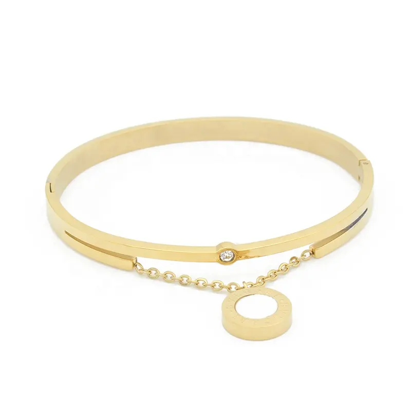 Pulseira de ouro, joias baratos de design de moda com concha, pulseira feminina simples