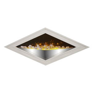 <span class=keywords><strong>Chimenea</strong></span> Eléctrica Colgante de Pared de 32 Pulgadas con Llama LED de Colores, Control Remoto, Termostato Ajustable, para Uso en Exteriores y Hoteles - Product Image 3