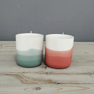 Elegante paisaje estilo mate regalo de mármol productos <span class=keywords><strong>para</strong></span> el hogar Decoración de vela de cerámica jarra con tapa - Product Image 3