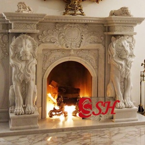 Grande pierres sèches à la main avec tête de lion, foyer Royal, g - Product Image 6