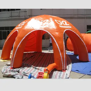 orange inflatable dome tent made by tarpaulin for advertising