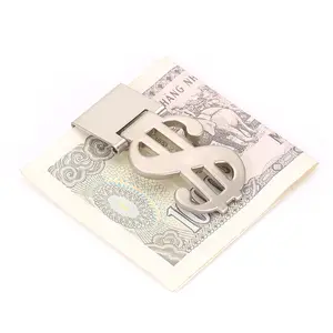 Wholesale small wallet customized logo cash organizer 2024 hot selling metal money clip