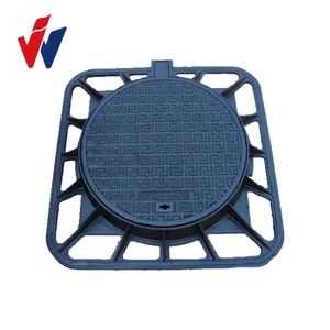 Penutup Tangki Air Besi Ductile, Persegi/Bulat Penutup Hoise Koneksi Manhole Cover Turki