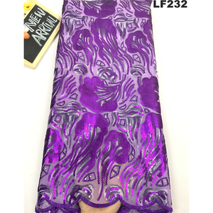 Dubai Ren, Nigeria Màu Xanh Lá Cây Vàng Ren Vải, Sequined Vải Đảng Asoebi Ren - Product Image 5