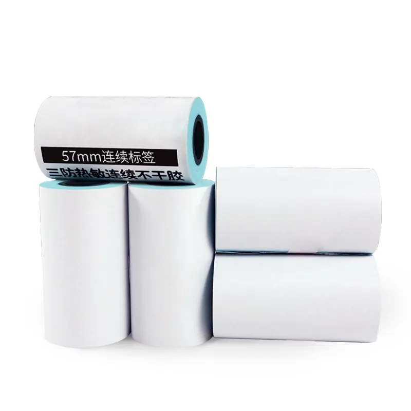 Jetland Label Termal Kertas Thermal, Label Termal Ponsel Terus Menerus 57*30Mm