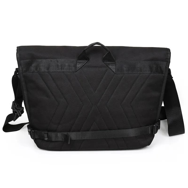 Black custom waist bag with durable strap for men Bat pattern fanny bag China supplier